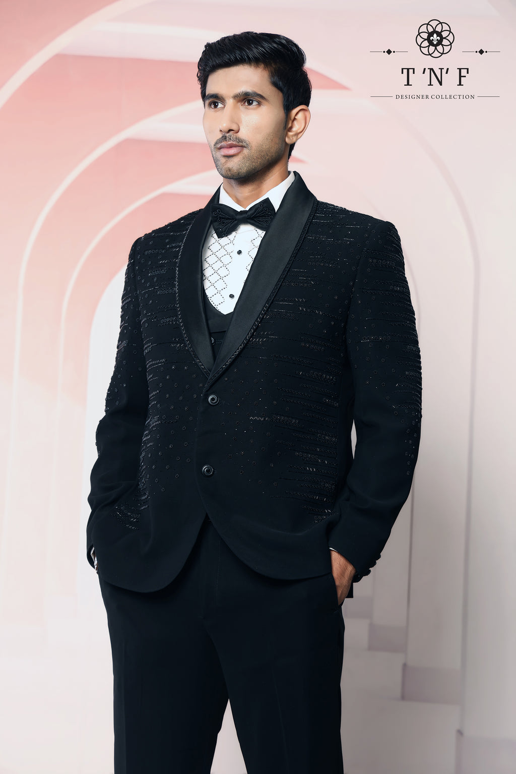Noir Matrix Japanese embroidered Tuxedo