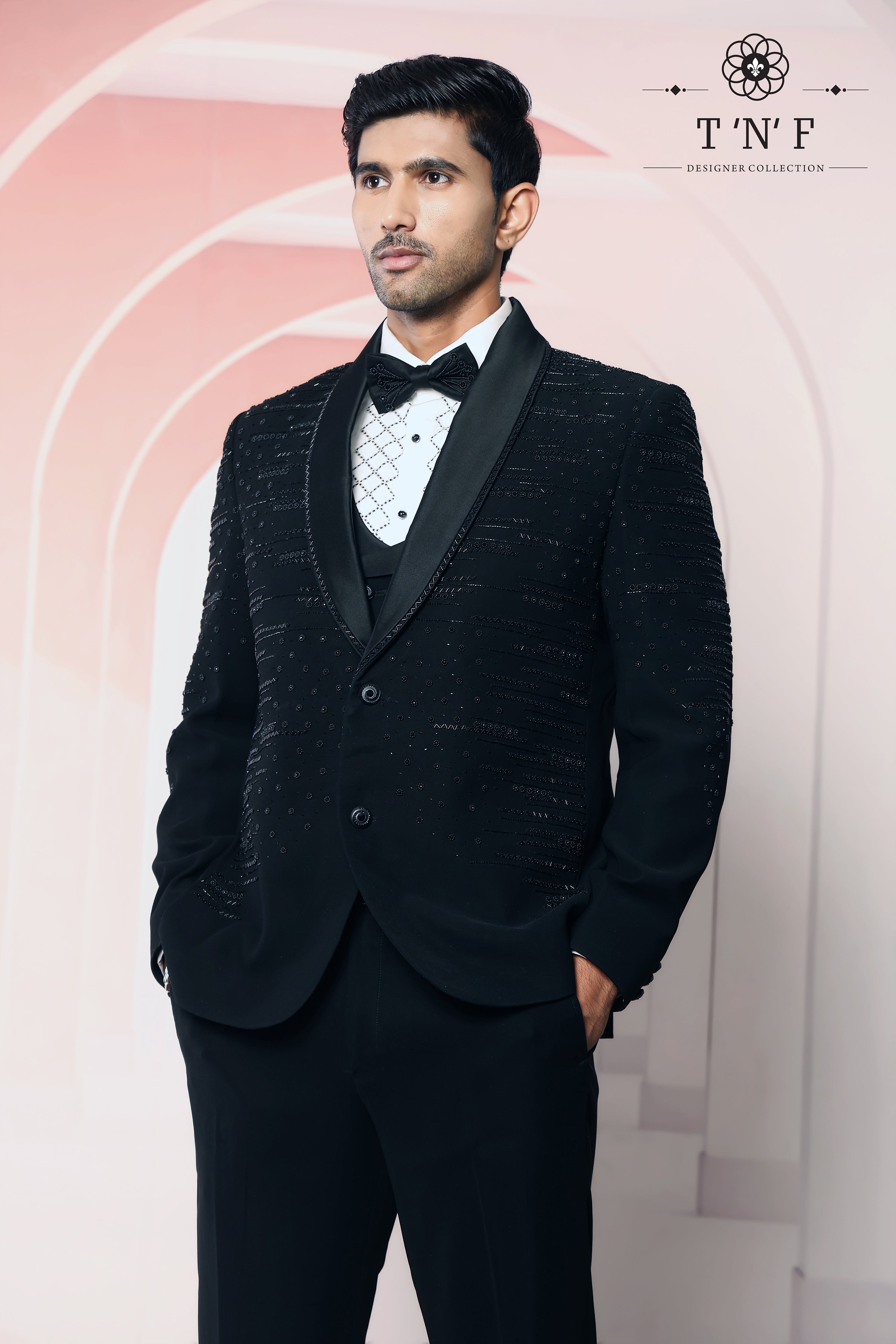 Noir Matrix Japanese embroidered Tuxedo