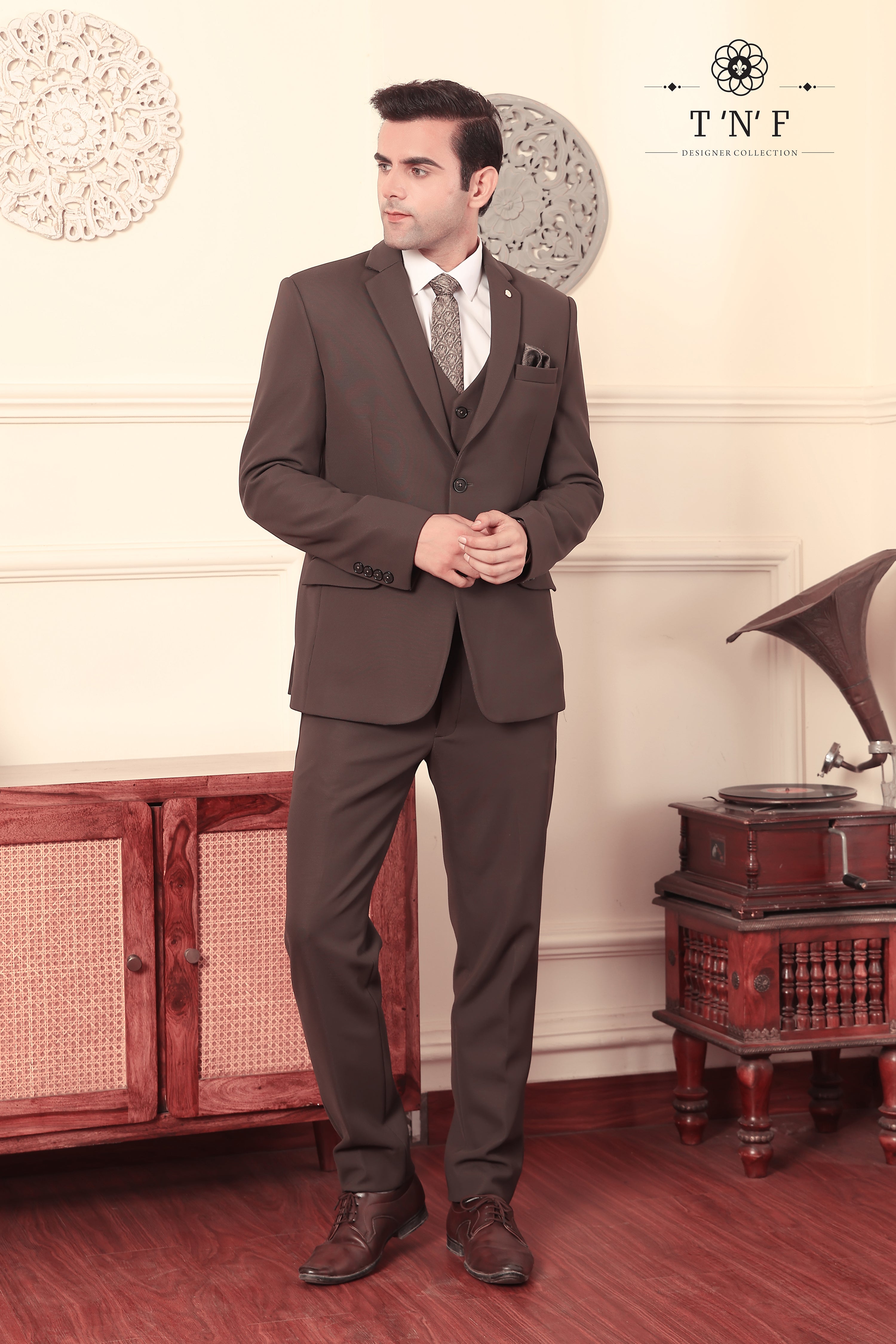 Mocha Luxe 3-Piece Suit