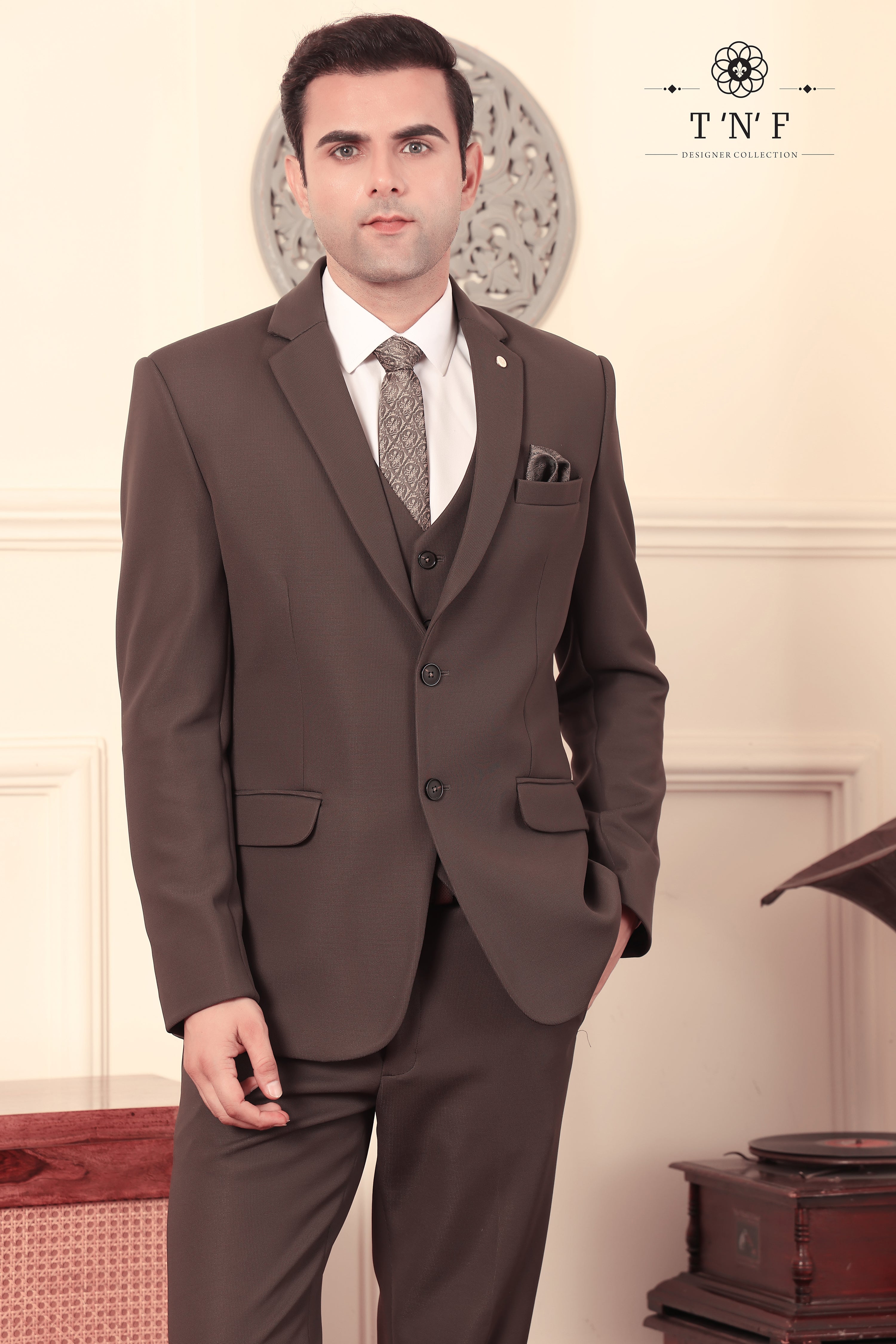 Mocha Luxe 3-Piece Suit