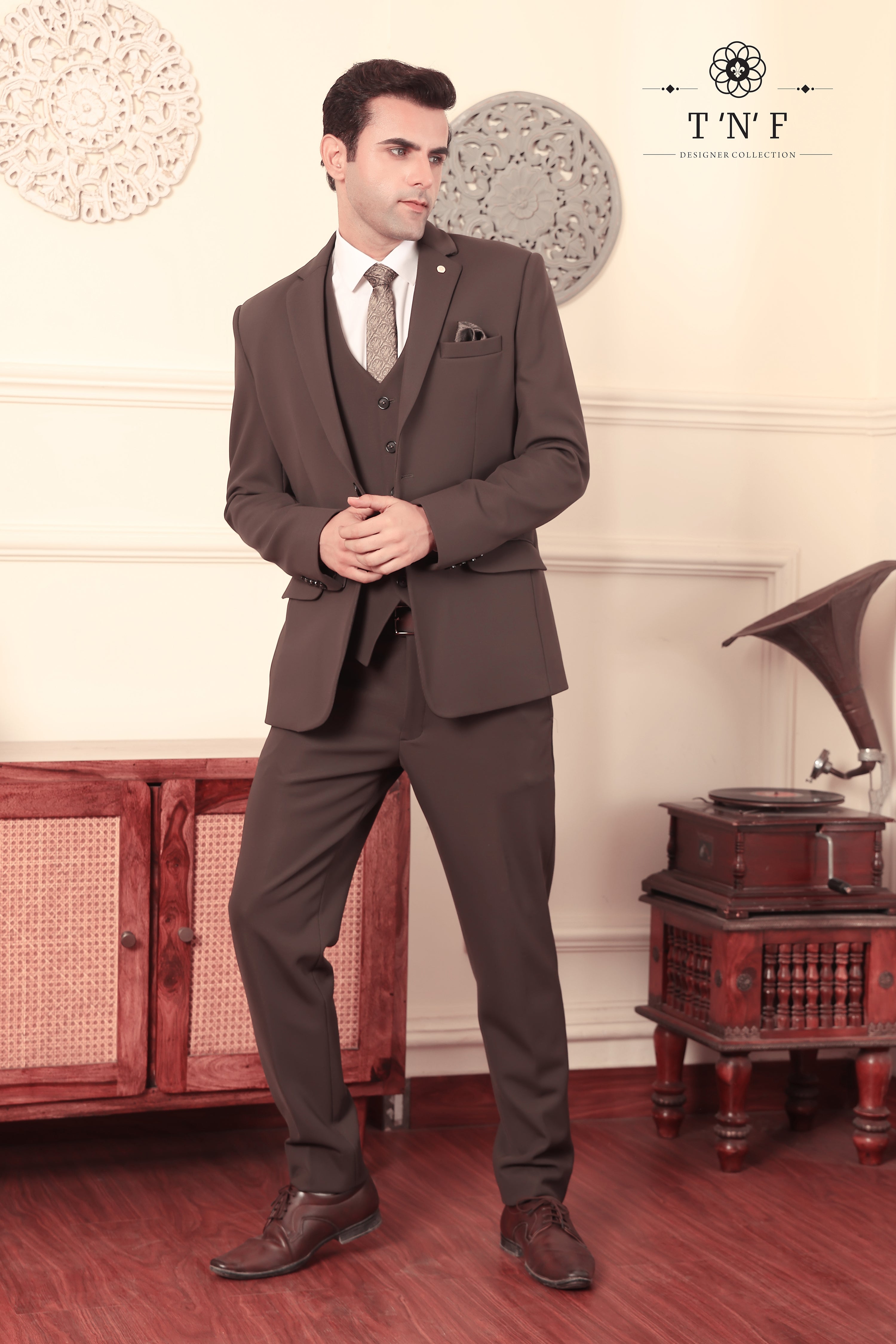 Mocha Luxe 3-Piece Suit