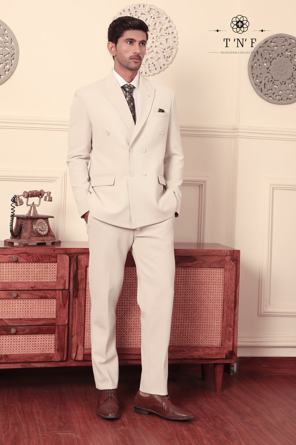 Ivory Grace Double-Breasted Suit