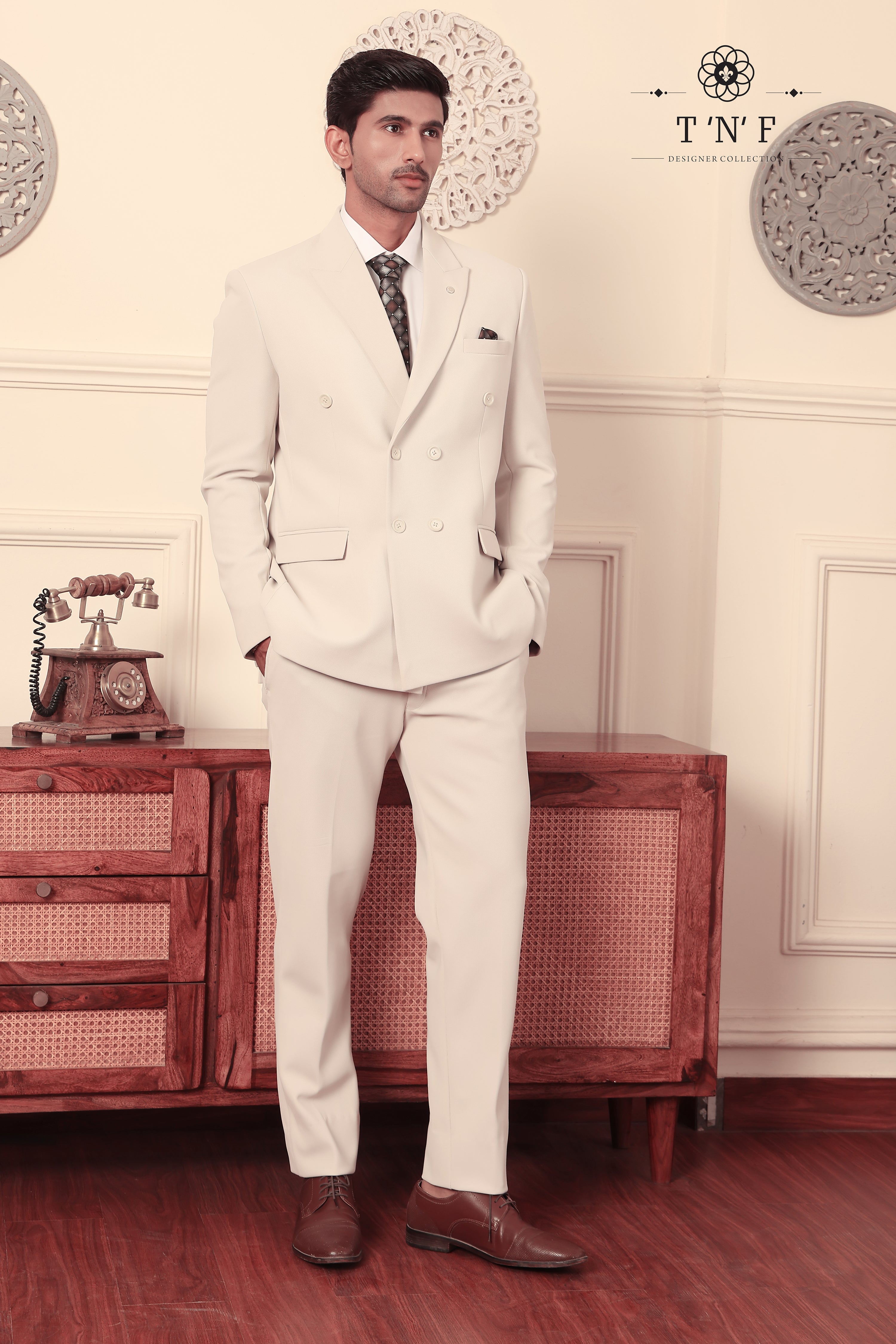 Ivory Grace Double-Breasted Suit