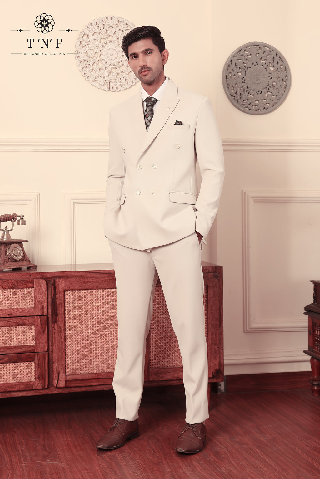 Ivory Grace Double-Breasted Suit