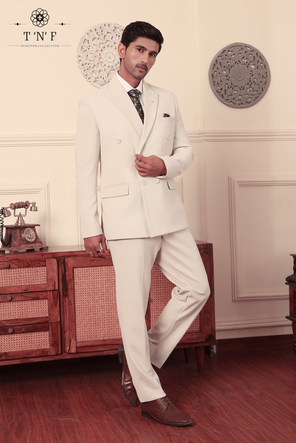 Ivory Grace Double-Breasted Suit