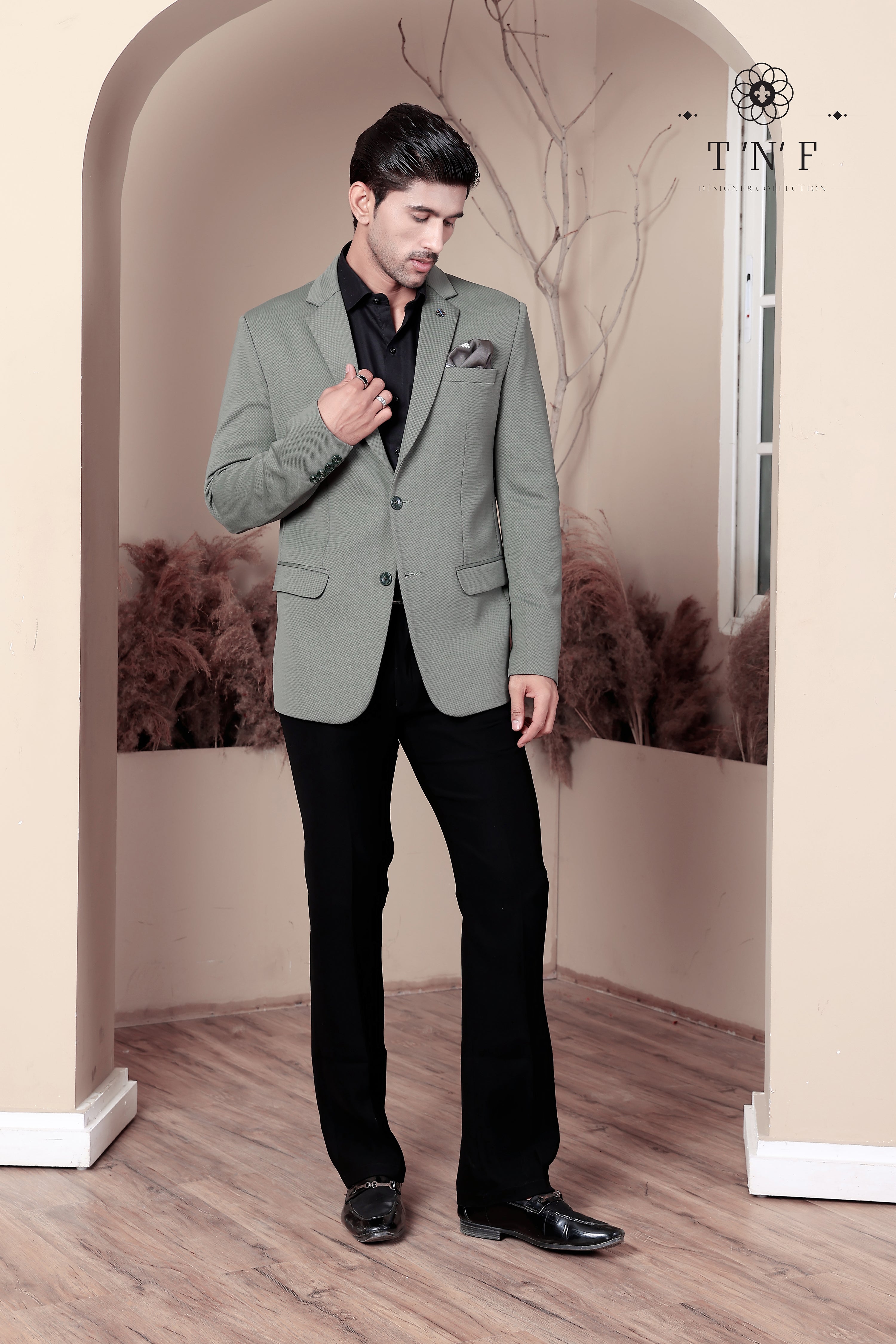 Contemporary Sage Green Blazer