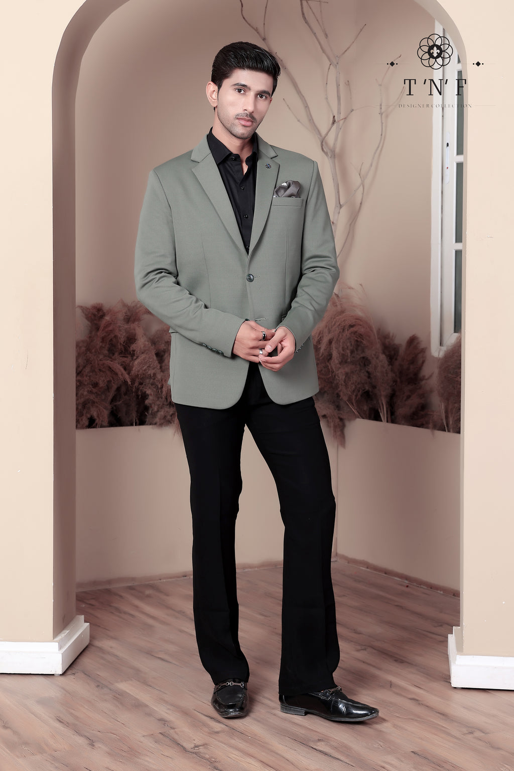 Contemporary Sage Green Blazer