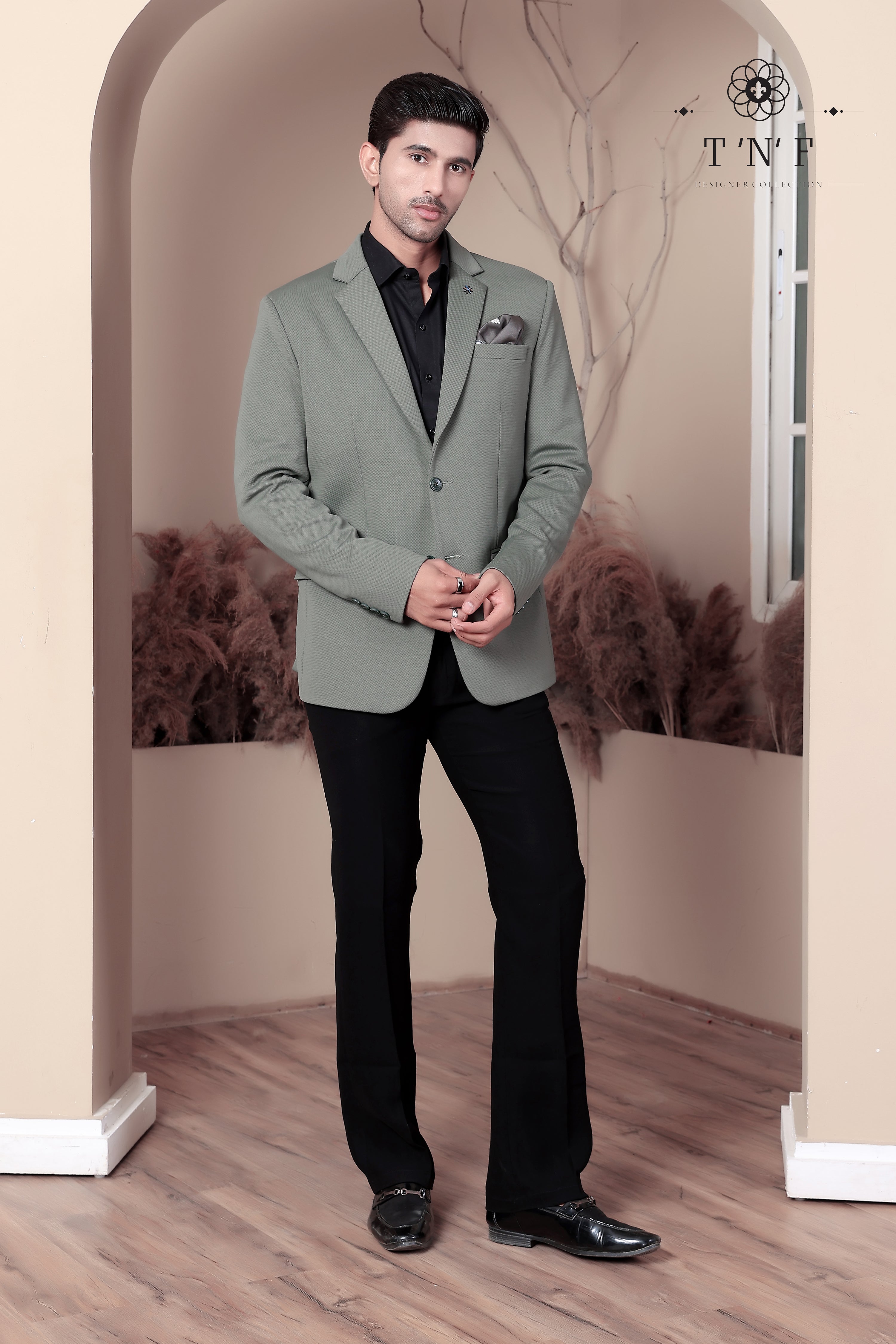 Contemporary Sage Green Blazer